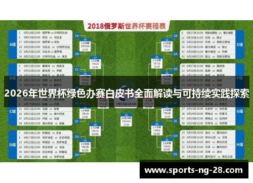 2026年世界杯绿色办赛白皮书全面解读与可持续实践探索